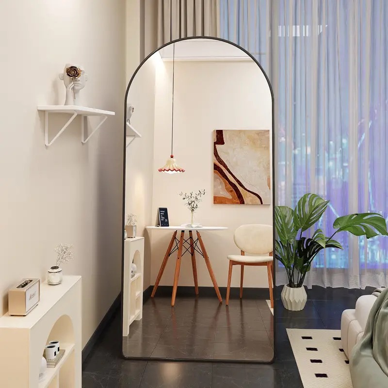 Red de Internet Espejo de cuerpo entero estilo ins Espejo de piso Dormitorio para colgar en la pared Espejo de cuerpo entero para niñas Hogar vertical se puede vender al por mayor