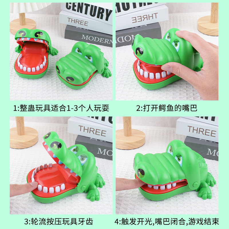 Cocodrilo gigante muerde dedos para padres e hijos juguetes boca extracción de dientes de dientes interactivos regalos para niños al por mayor