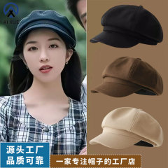 秋冬のベレー帽の女子学生の韓国版の百合は顔の小さい八角の帽子の文芸の復古の子供の帽子の日系の画家の帽子を現します。