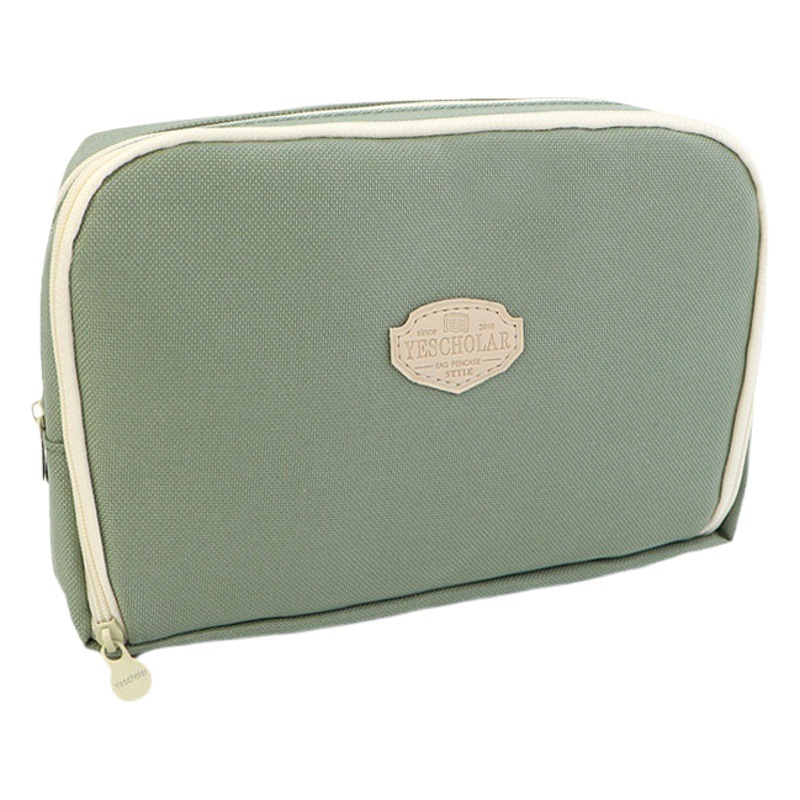 Bolso de papelería de aspecto alto de niña de gran capacidad de estilo británico estuche de lápices vertical transfronterizo Bolsa de papelería multicapa simple para estudiantes de secundaria