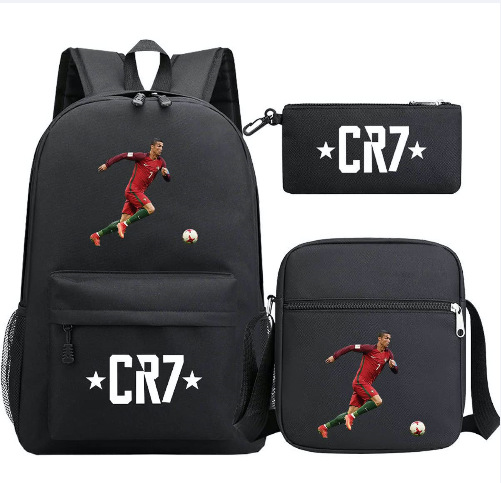 Puntada mochila bolsa de hombro Deportes masculino y femenino estudiante de secundaria bolsa de tres piezas conjunto estrella del bebé