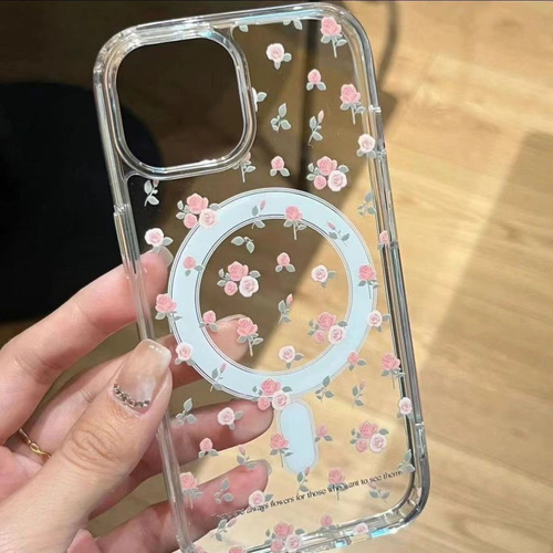 Suitable for Apple iPhone 16 Pro Max phone case transparent Apple iPhone case magnetic sticker lens protector case magnetic ring