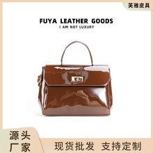 秋冬新款大容量托特包休闲百搭通勤单肩斜挎包纯色简约潮流手提包