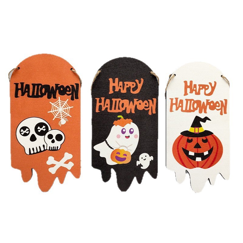 ハロウィン装飾木製ドアタグショップストアレイアウトお祭り雰囲気ペンダントカボチャゴーストペンダント|undefined