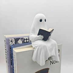 跨境新品幽灵看书树脂工艺品万圣节家居客厅卧室创意装饰雕像摆件
