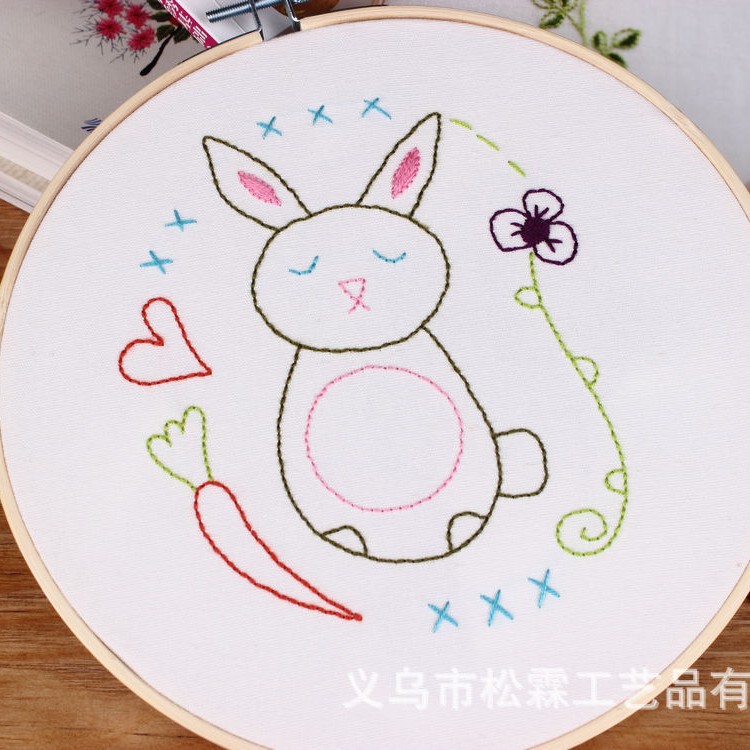 DIY manual bordado kit material paquete europeo de dibujos animados animal principiante kindergarten formación enseñanza