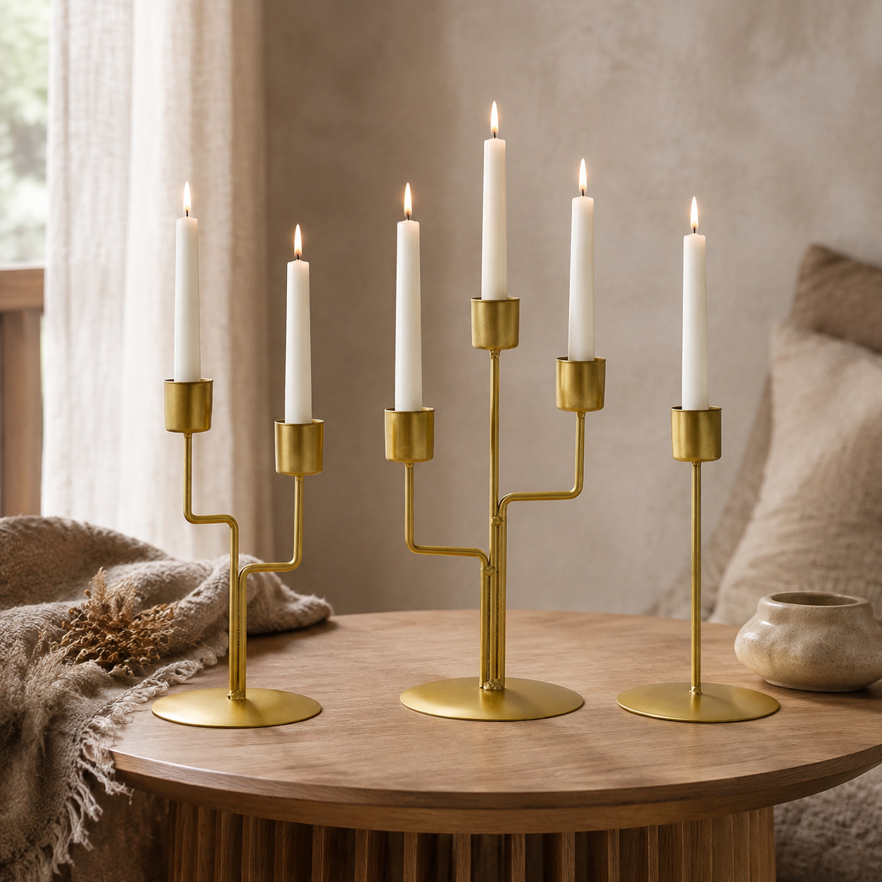 Candelabro de Hierro de Mesa Estilo Europeo para Cena Romántica y Sala de Estar image 4