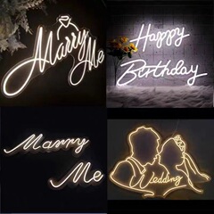 レターライト発光文字プロポーズライトmarrymeライトサイン結婚式の背景ハッピーバースデーledネオンライト