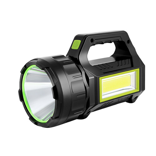 Solar rechargeable portable light multi-function flashlight strong light portable searchlight multi-function rechargeable COB outdoor