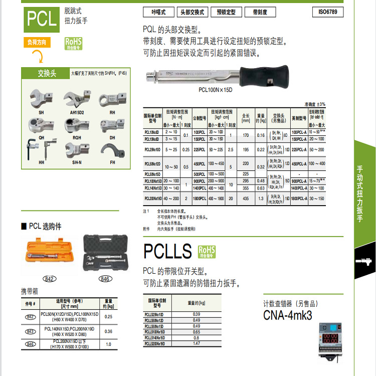 东日扭力扭矩扳手PCL15N*8D，PCL25N*10D，PCL50N*12D