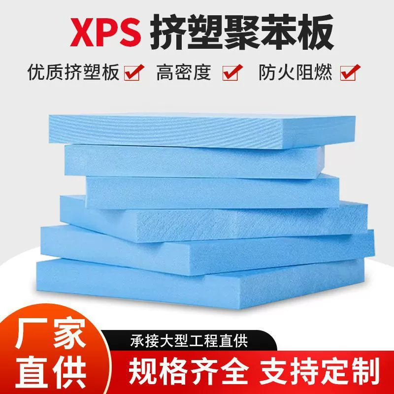 Высокоплотная экструдированная плита XPS класса B1, огнестойкая, для внутренней и наружной теплоизоляции стен и крыш, бытовая теплоизоляционная пенопластовая плита от производителя.