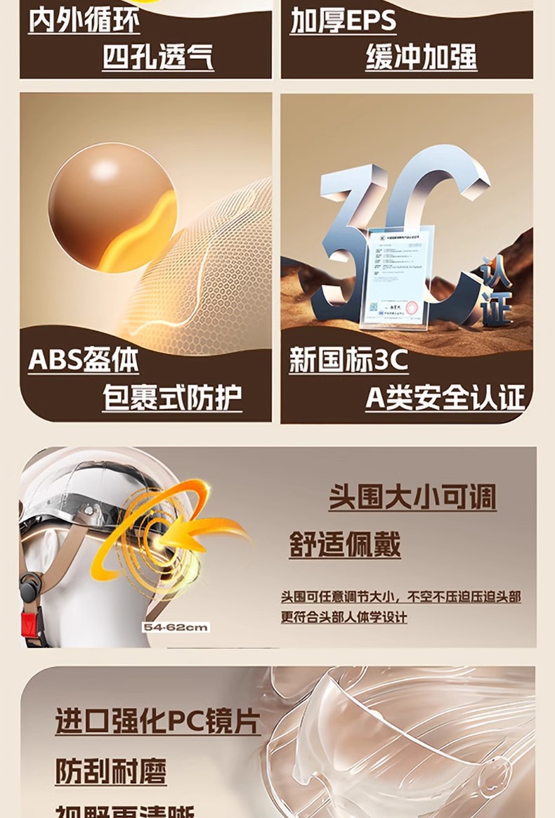 Suitable for New National Standard 3C Certified Electric Vehicle Helmets for Men and Women, Battery Motorcycle Helmets for Men and Women, Sun Protection for All Seasons