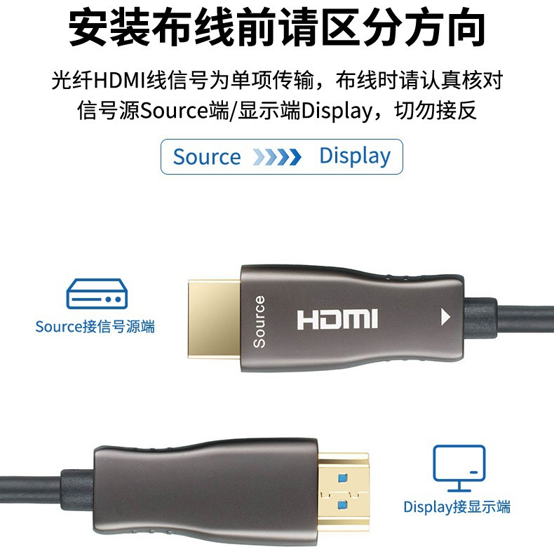 Cable HDMI personalizado 2.1 versión 8K60hz TV PS5 computadora host proyector cable de fibra óptica de video cable HD image 4