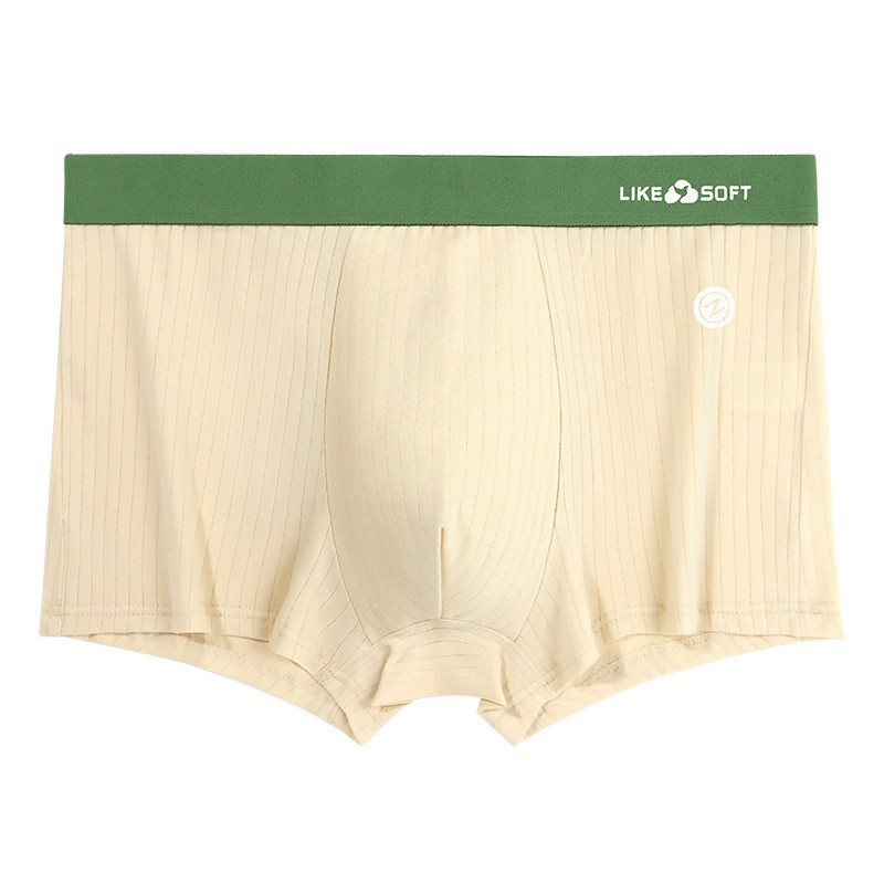 Pantalones interiores de hombre de algodón de contraste de color rayas antibacterianas pro-piel de la piel de los deportes transpirables pantalones adolescentes al por mayor