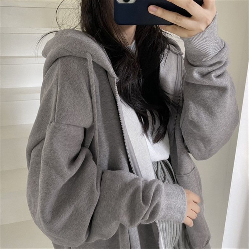 무거운 260G 물고기 규모 새로운 느슨한 오버 사이즈 스웨터 카디건 지퍼 커플 코트 여성의 새로운 이른 봄과 가을