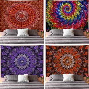 Factory Direct cross-border dedicated for mandala series new multi-functional tapestry sitting blanket wall hanging beach towel