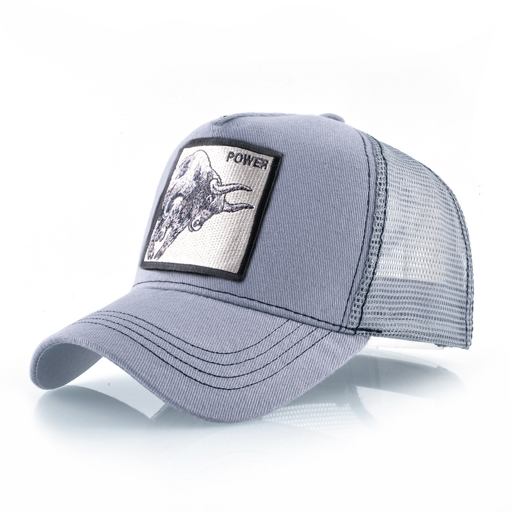 Bestickte Tier Baseball Cap Unisex Mesh Trucker Kappe Street_voghion.com