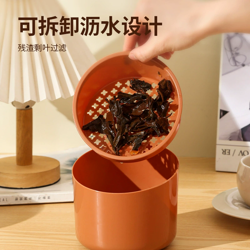 Bucket, tea set with accessories, filter, table garbage can