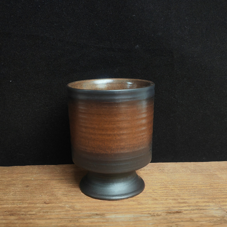 Rustikale Keramik Kaffeetasse Mit Graffiti Vintage Frühstücksbecher_voghion.com