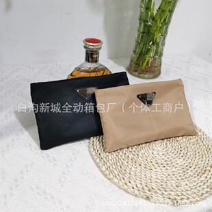 2023 Trendy Brand New Fashion Women's Simple Nylon Cloth Cosmetic Bag Portable Easy Hand Bag Daily Wash Bag