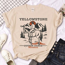 ��ŷ����T��Yellowstone t shirt women Japanese top T-shirt