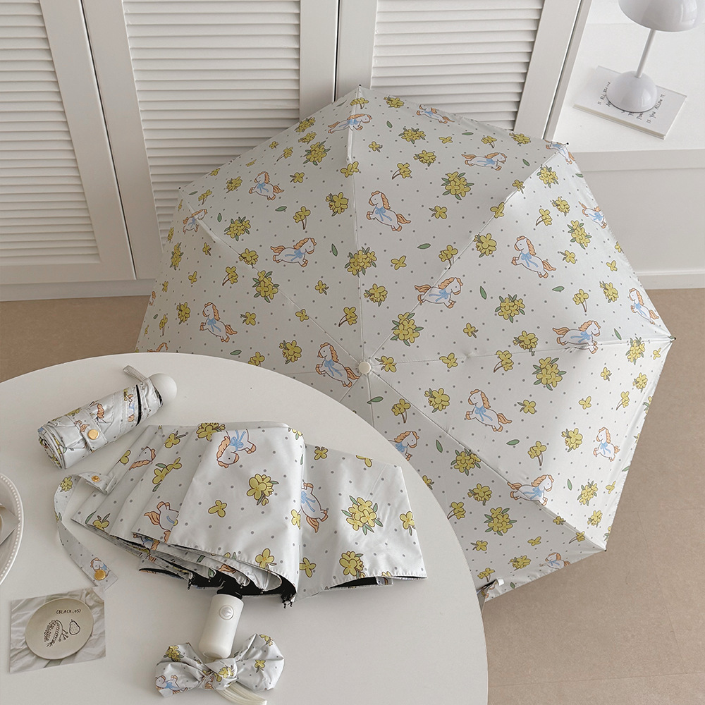 Automatischer Blumen Regenschirm Für Damen Als Sonnenschutz_voghion.com