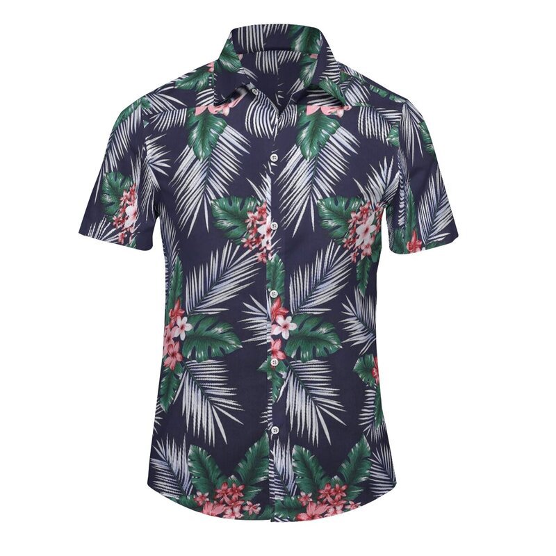 El verano Hawaiano de los hombres fronterizos del Amazonas imprimió la Fábrica de la fuente de la camisa de manga corta DINGZHI