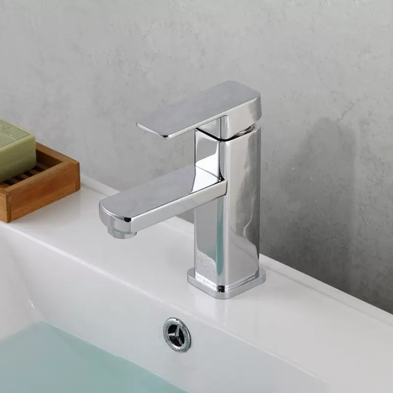 Hotel hot and cold faucet sink wash basin wash basin bathroom high faucet black silver wash basin single hole