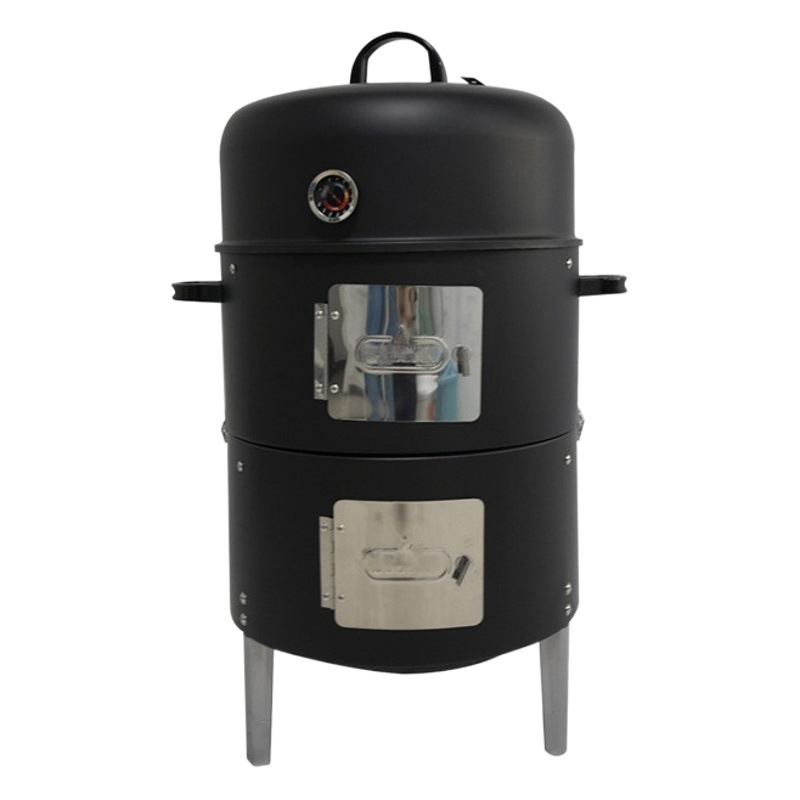 Amazon Venta caliente tres en uno ahumado barbacoa estufa al aire libre patio barbacoa estufa leña estufa portátil horno estufa de carbono