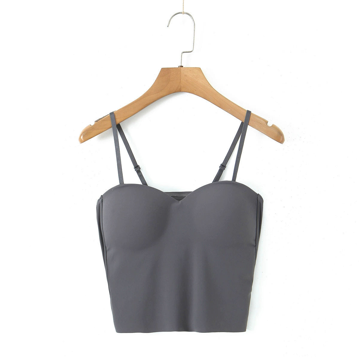 Tank Top with Built-in Cups, Strap Bra Style, Plus Size 2XL–4XL, Sweetheart Back Detail