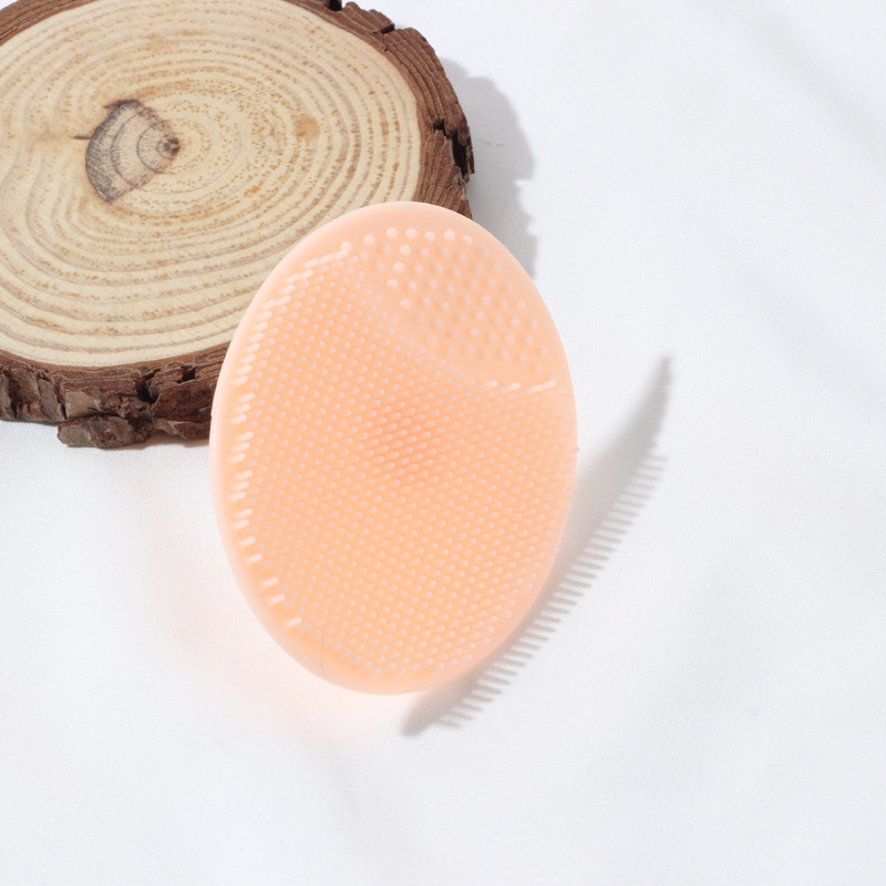 Cepillo de silicona para bebés, masaje facial y de champú, cepillo suave para limpieza y eliminación de suciedad