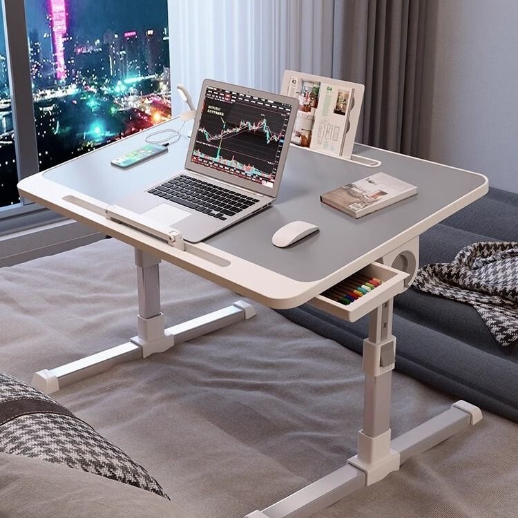 Foldable Bed Table, Adjustable Height Desk, Dormitory Lazy Computer Study Table, Bay Window Student Home Desk