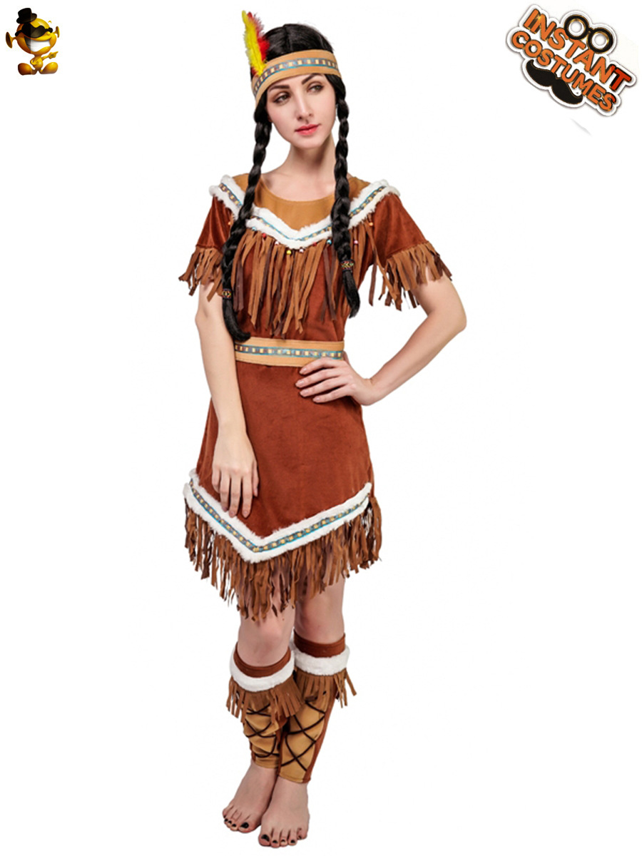 Mujeres adultas de Halloween Indio étnico traje la etapa ropa fiesta Cosplay las mujeres image 3