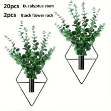 现代简约铁艺菱形花插花瓶创意家居客厅卧室背景墙面装饰品摆件