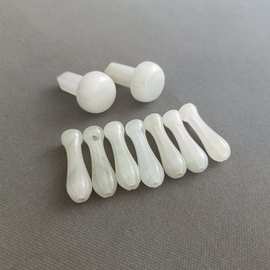 古琴玉轸雁足整体雕刻白玉琴轸天山翠玉南瓜足穿绒扣包邮古琴配件