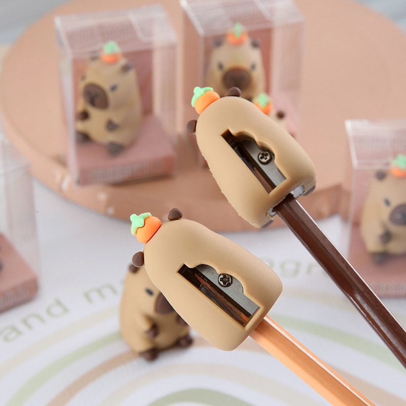 Nuevos productos Capibara dibujos animados lindos muñecas de silicona lápiz de dibujo de