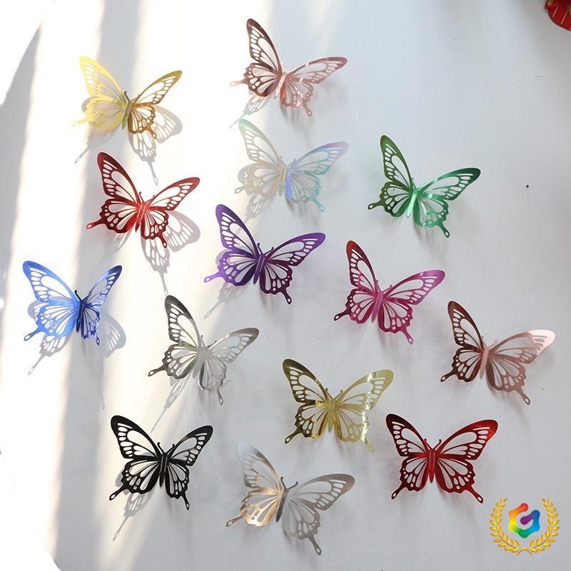 ❅Décoration murale papillon en métal creux 3D pour fête, maison ou salon_voghion.com