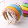 Retro South Korean headband, goods, sponge crystal from pearl, European style, Korean style