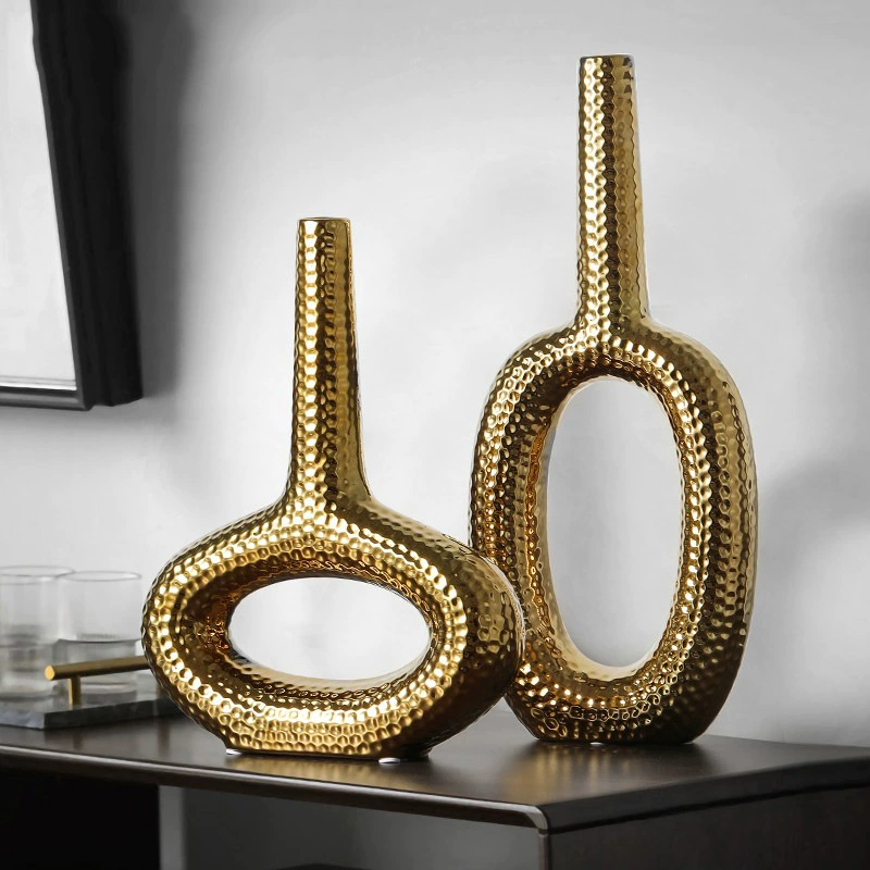 Керамические декоративные элементы для гостиной и офиса, стиль light luxury