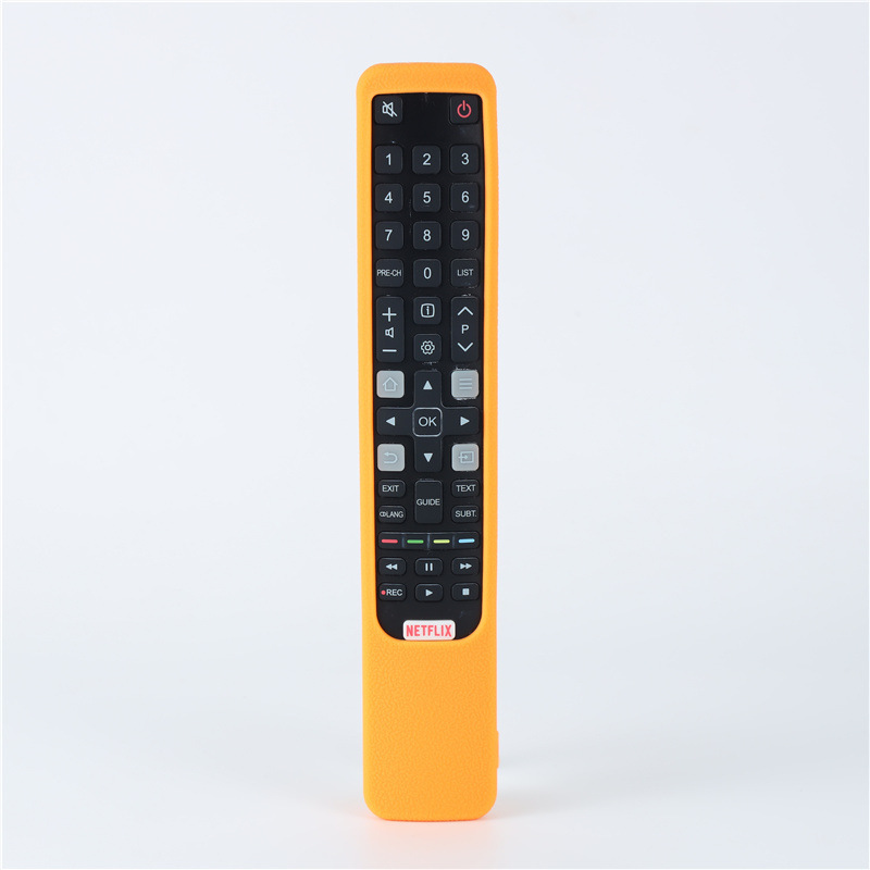 TCL RC802N 外国貿易バージョンのリモコンシリコン保護カバーに適した厚いレザーテクスチャ落下防止発光カラー|undefined