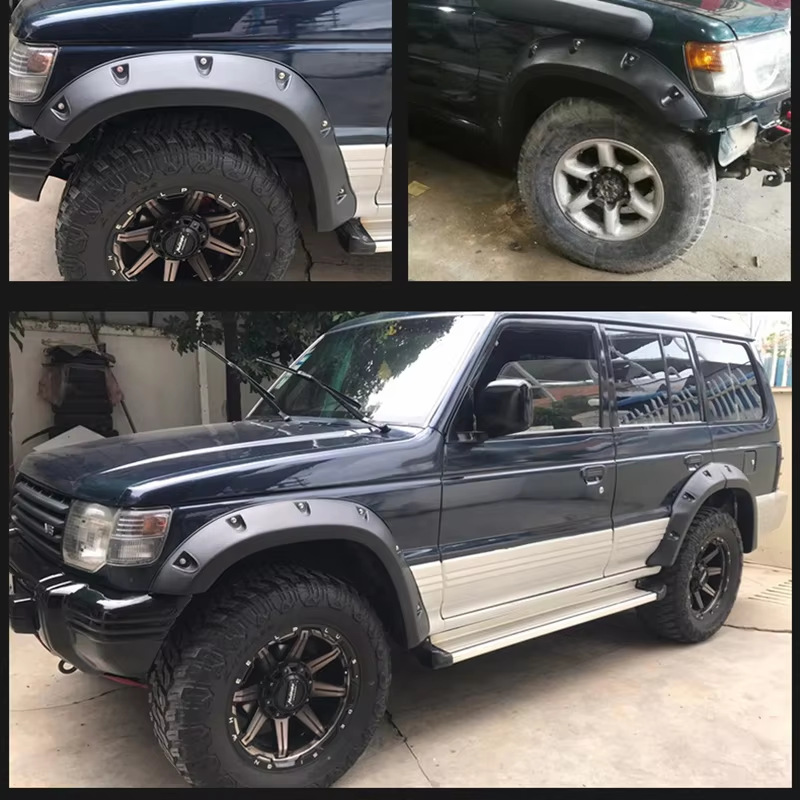 Suitable for Mitsubishi Pajero V31 Black King Kong widened fender flares ABS off-road modified mudguard 4X4 widened fender flares