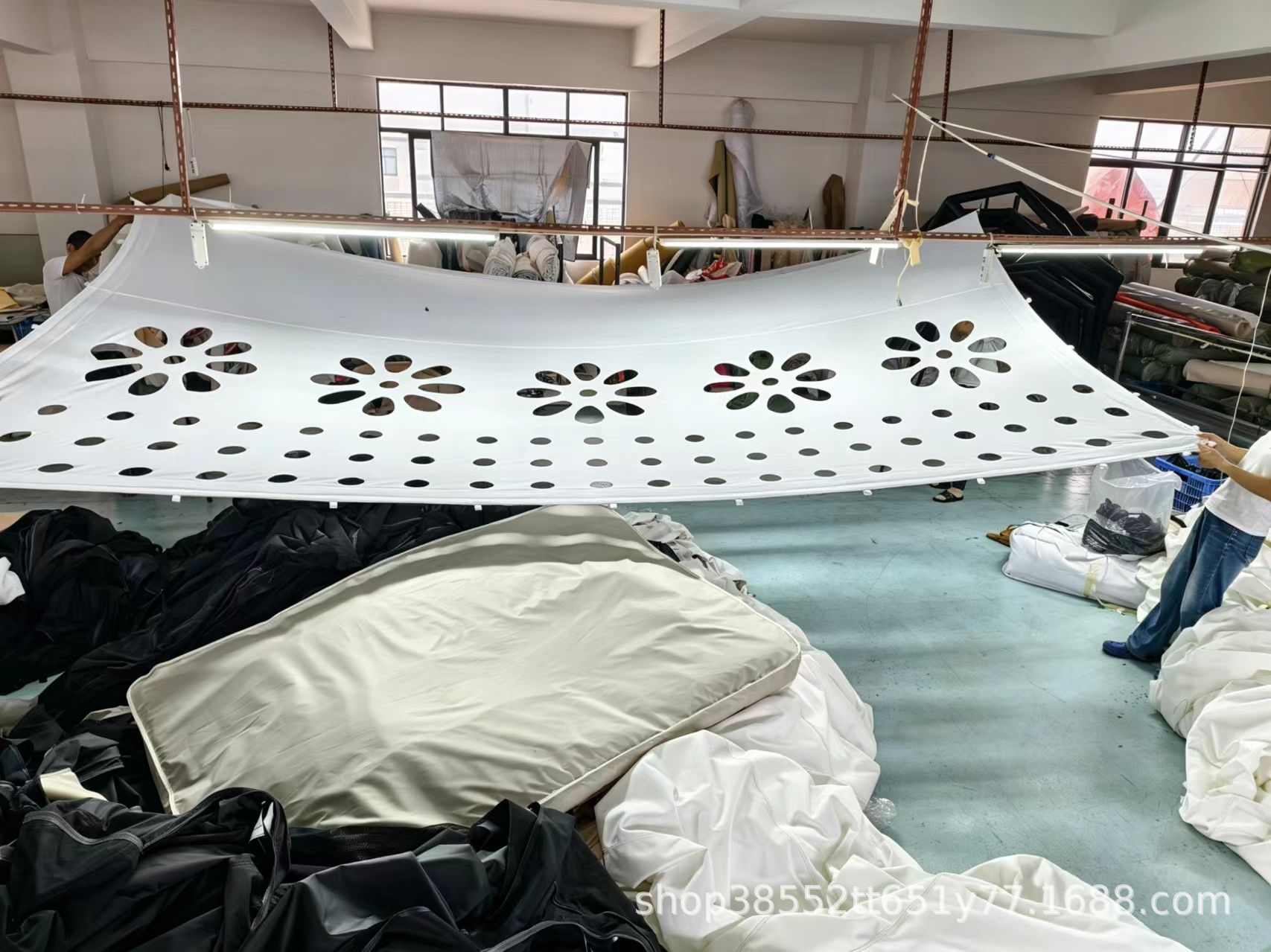 Wedding Cheese Tent Outdoor Super Large Stretchable Canopy with Holes Versatile Canopy
