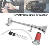 Грузовик сирена поезд Рог 17 дюймов Одиночная трубка Воздушный Рог 12V Airhorn сплав цинка 150dB мотор