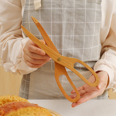 Kitchen food clips household beech scissors bread clips with engraved LOGO hotel barbecue cake snack food clips