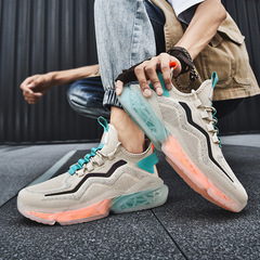 2023 spring new thick-soled fashionable casual shoes men's breathable fly-knit mesh sports shoes running men's shoes