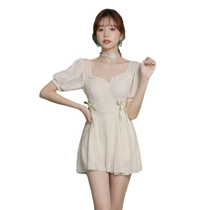 2024 new swimsuit women's one-piece elegant conservative pure hot spring Huludao swimsuit belly-covering slimming summer