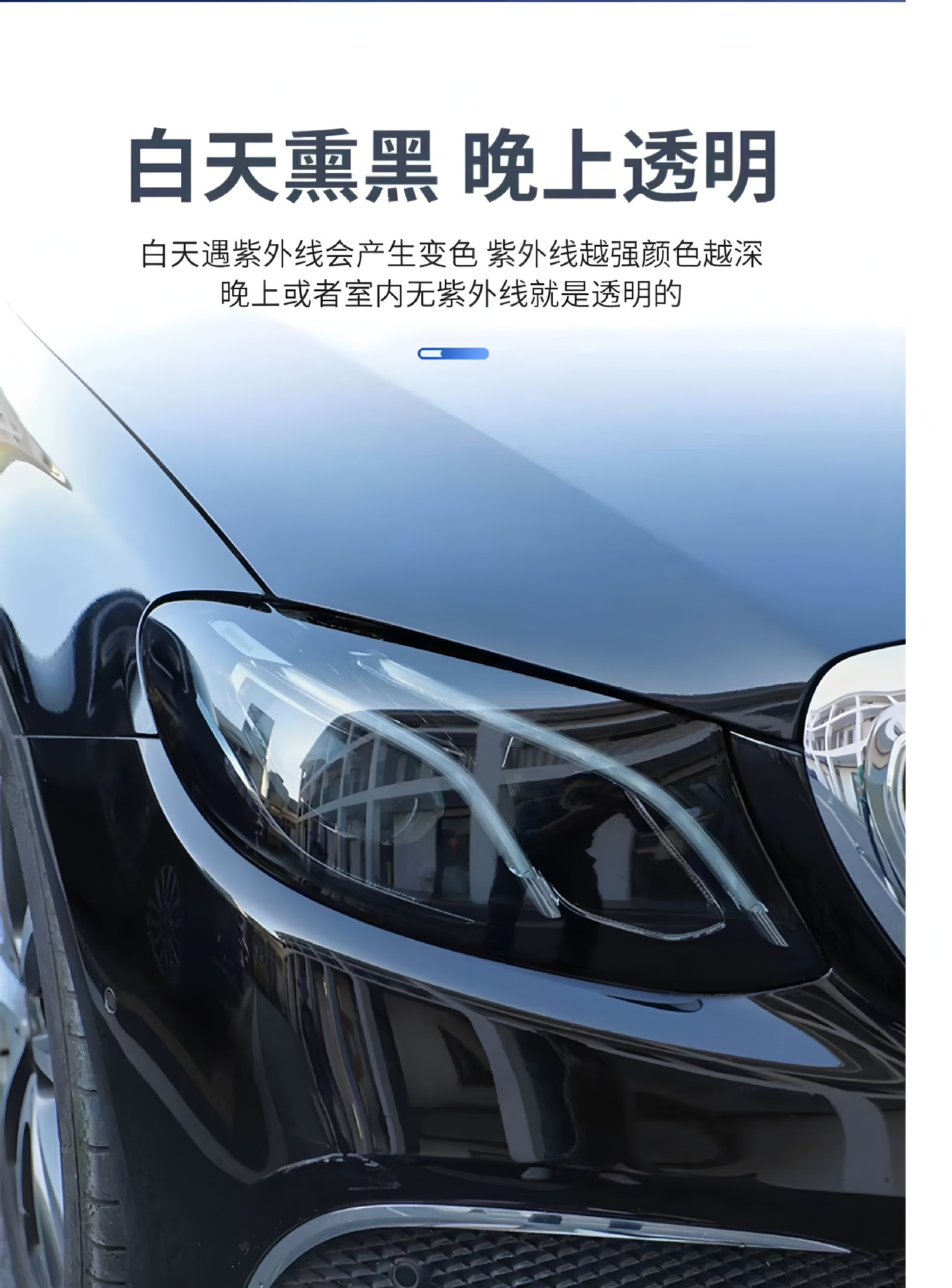 Car Imported Tpu Light-Control Film for Changing Color, Blackened Headlights, Transparent to Purple-Black Color-Changing Tail Light Protective Film