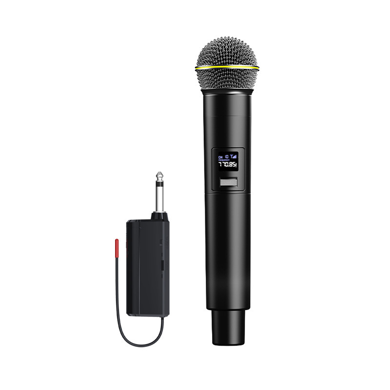 無線U段麥克風一拖二調頻聲卡拉OK會議直播家用戶外功放音響話筒