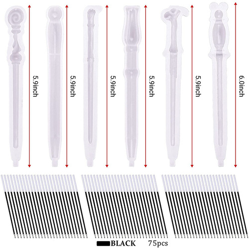Factory New Crystal Droplet Glue Household Daily Use Stationery Multi-Style Magic Pens with Refills Cylindrical Pen Silicone Mold