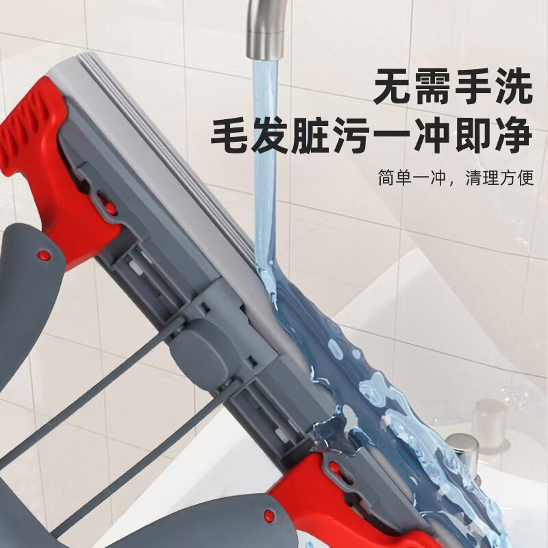 海绵拖把免手洗胶棉吸水拖把懒人家用一拖净舒棉挤水对折吸水拖把|undefined